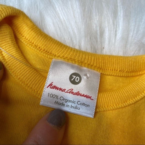 Hanna Andersson Yellow Rainbow Applique Pullover T-Shirt NWT Size 6-12M - Picture 5 of 5